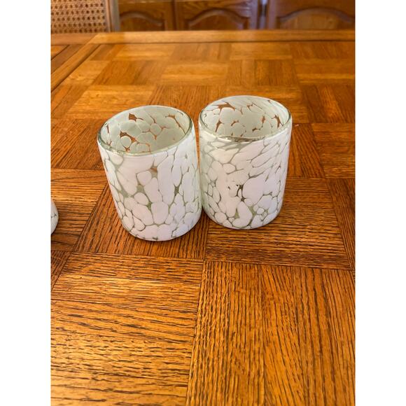 Pottery Barn White Tortoise Old Fashion set of 4 glasses - Picture 6 of 6